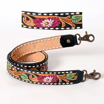 American Darling ADSTF161 Hand Tooled Genuine Leather Crossbody Handle Strap For Bags